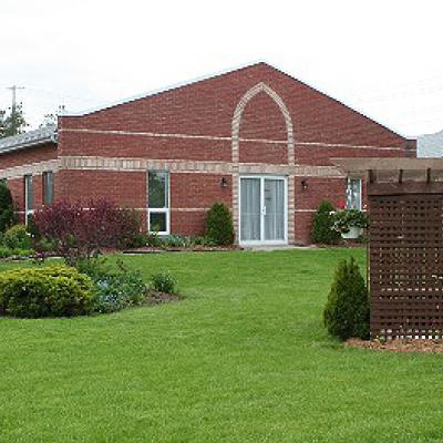 Outside the Parish Hall